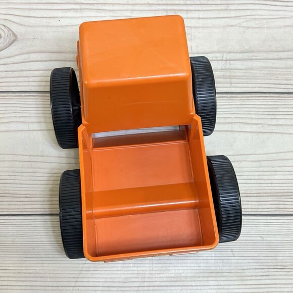 VTG Tupperware Tupper Toys Pick Em Up Truck Orange w/9 Number Cubes 70s Toy Car - Picture 9 of 13